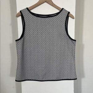 Max Studio Monochrome Patterned Tank Top